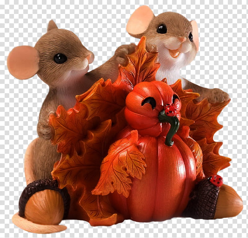 two brown squirrels behind pumpkin with acorns figure transparent background PNG clipart