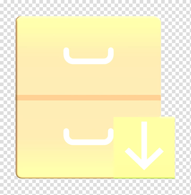 Archive icon Interaction Assets icon Document icon, Yellow, Text, Line, Rectangle, Square, Circle, Smile transparent background PNG clipart