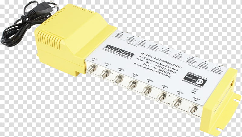 Multiswitch Yellow, Diseqc, Lownoise Block Downconverter, Satellite Dish, Satellite Television, Electrical Switches, Antenna, Dvbs2, Analog Signal transparent background PNG clipart
