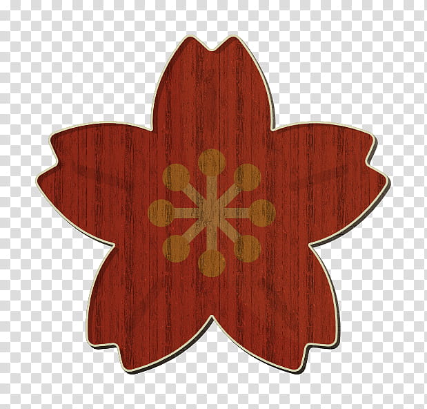 Flower icon Cherry blossom icon Nature and animals icon, Red, Leaf, Orange, Symbol, Plant, Wood, Petal transparent background PNG clipart