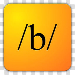 Icon , b, orange block transparent background PNG clipart