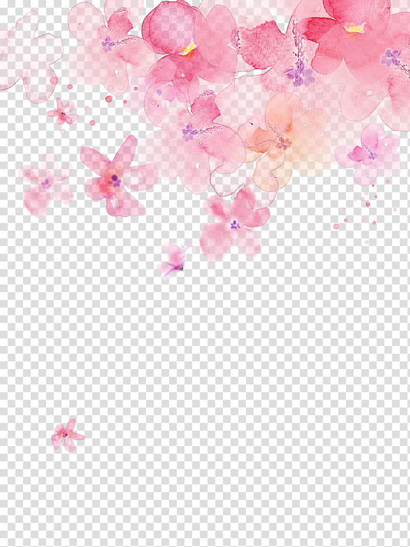 Flower Art Watercolor, Advertising, Poster, Watercolor Painting, Cherry Blossom, Television, Pink, Petal transparent background PNG clipart