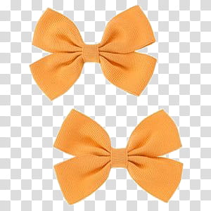 ORANGES oh my, two orange bow-ties transparent background PNG clipart