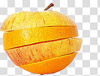 fruit, sliced orange-colored fruit transparent background PNG clipart