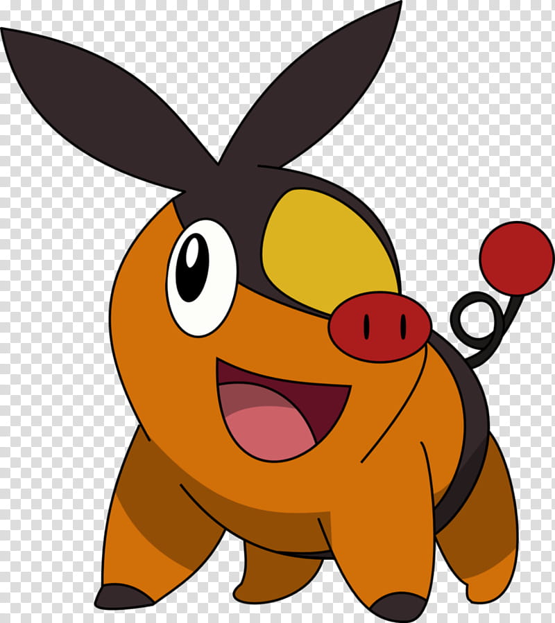 Tepig, orange and black Pokemon illustration transparent background PNG clipart