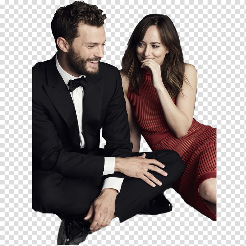 JAMIE DORNAN Y DAKOTA JOHNSON,  transparent background PNG clipart