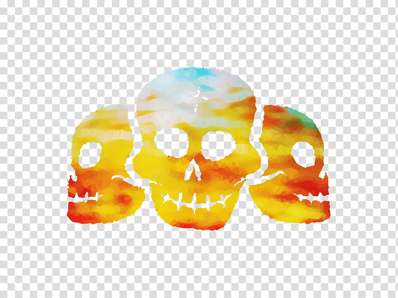 Skull, Orange, Bone, Yellow, Jaw transparent background PNG clipart