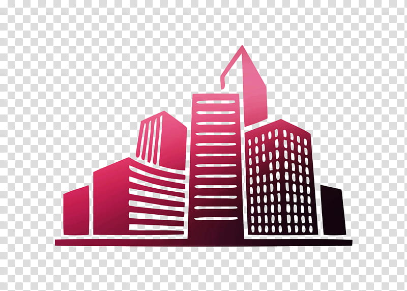 Real Estate, Logo, Building, Magenta, Pink, Human Settlement, Skyscraper, Red transparent background PNG clipart