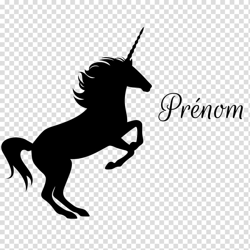 Unicorn, Mustang, Pony, Rearing, Silhouette, Wild Horse, Mane, Animal Figure transparent background PNG clipart
