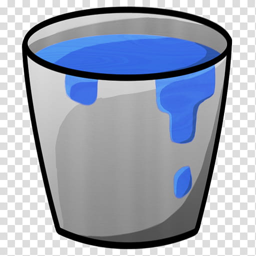 MineCraft Icon  , bucket water, gray bucket filled with liquid illustration transparent background PNG clipart