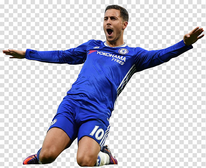 Soccer, Soccer Player, Chelsea Fc, Goal, Football, Eden Hazard, Marco Asensio, Blue transparent background PNG clipart