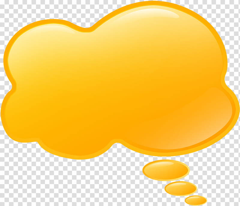 Cartoon Speech Bubble, Thought, Speech Balloon, Comics, Yellow, Heart, Material Property transparent background PNG clipart