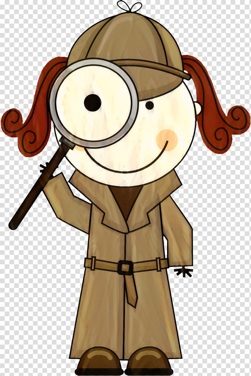 Magnifying Glass, Detective, Sherlock Holmes, Private Investigator, Cartoon transparent background PNG clipart