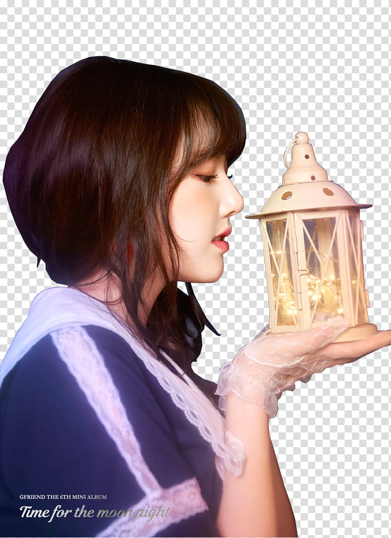 GFriend Time For The Moon Night, woman holding brown candle lamp transparent background PNG clipart