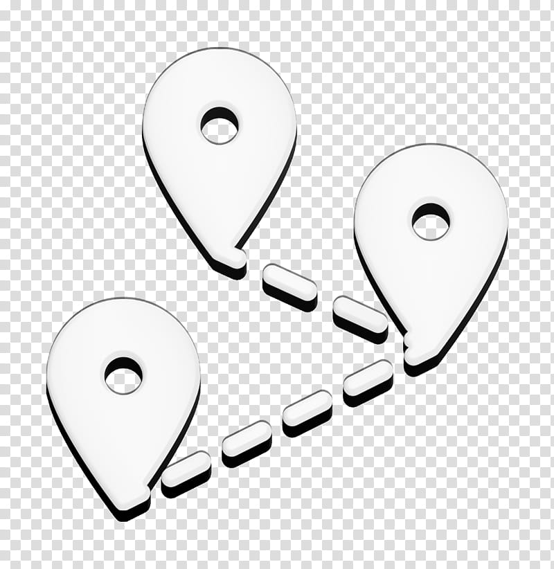 Road icon Maps and locations icon Distance icon, Heart, Symbol, Love, Blackandwhite, Smile, Games transparent background PNG clipart