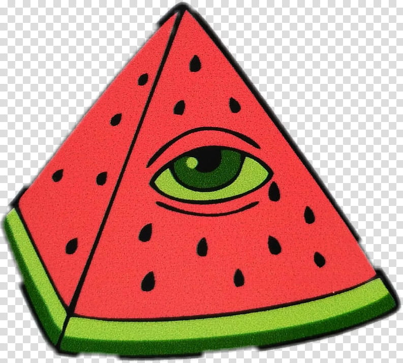 Watermelon, Illuminati, Citrullus, Fruit, Cone, Plant, Triangle transparent background PNG clipart