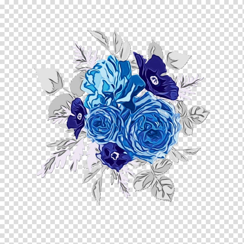 Blue rose, Watercolor, Paint, Wet Ink, Flower, Rose Family, Plant, Feather transparent background PNG clipart