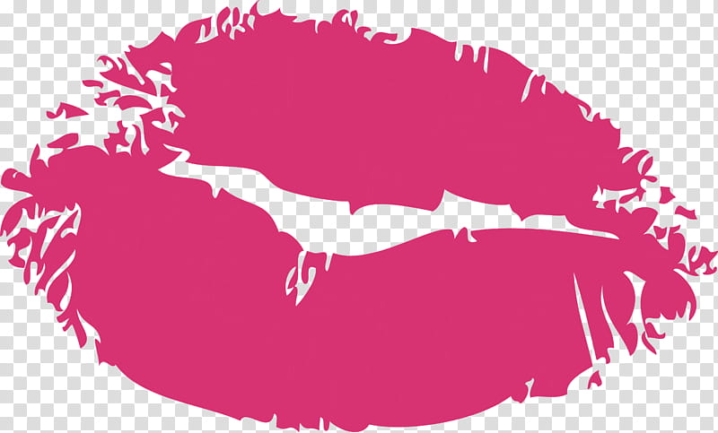 red rip kiss, Pink, Lip, Magenta, Logo transparent background PNG clipart