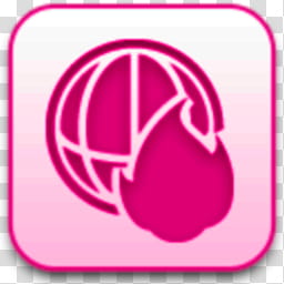 Albook extended pussy , pink globe icon transparent background PNG clipart