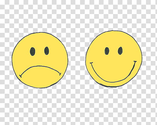 two Sad and Happy emoticon transparent background PNG clipart