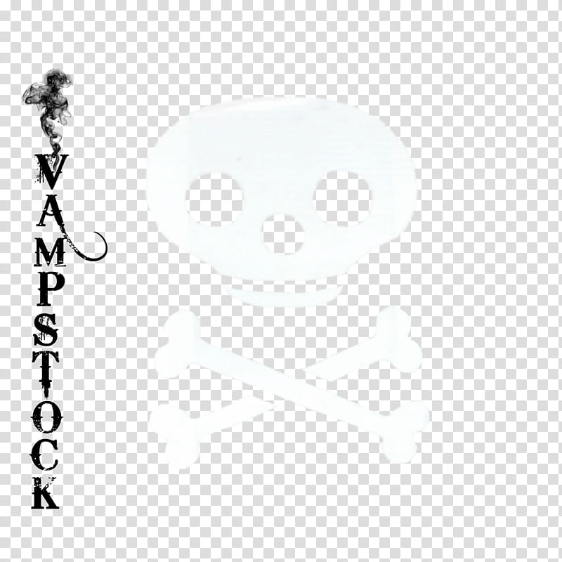 Skull and Cross Bones Vamp, black text transparent background PNG clipart