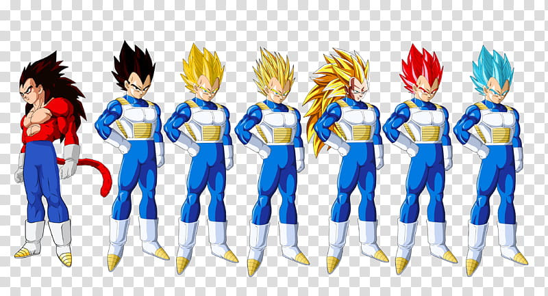 vegeta all forms transparent background PNG clipart