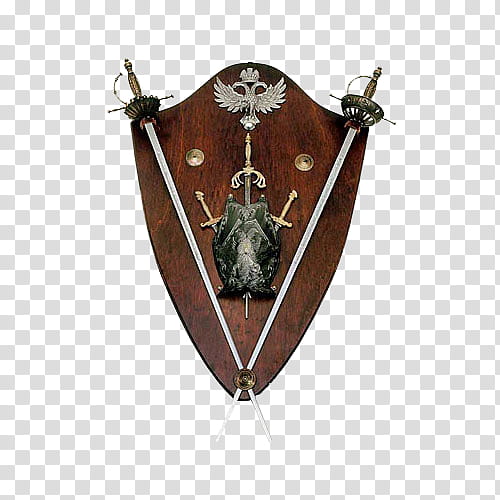 Medieval, two gray steel swords wall decoration transparent background PNG clipart