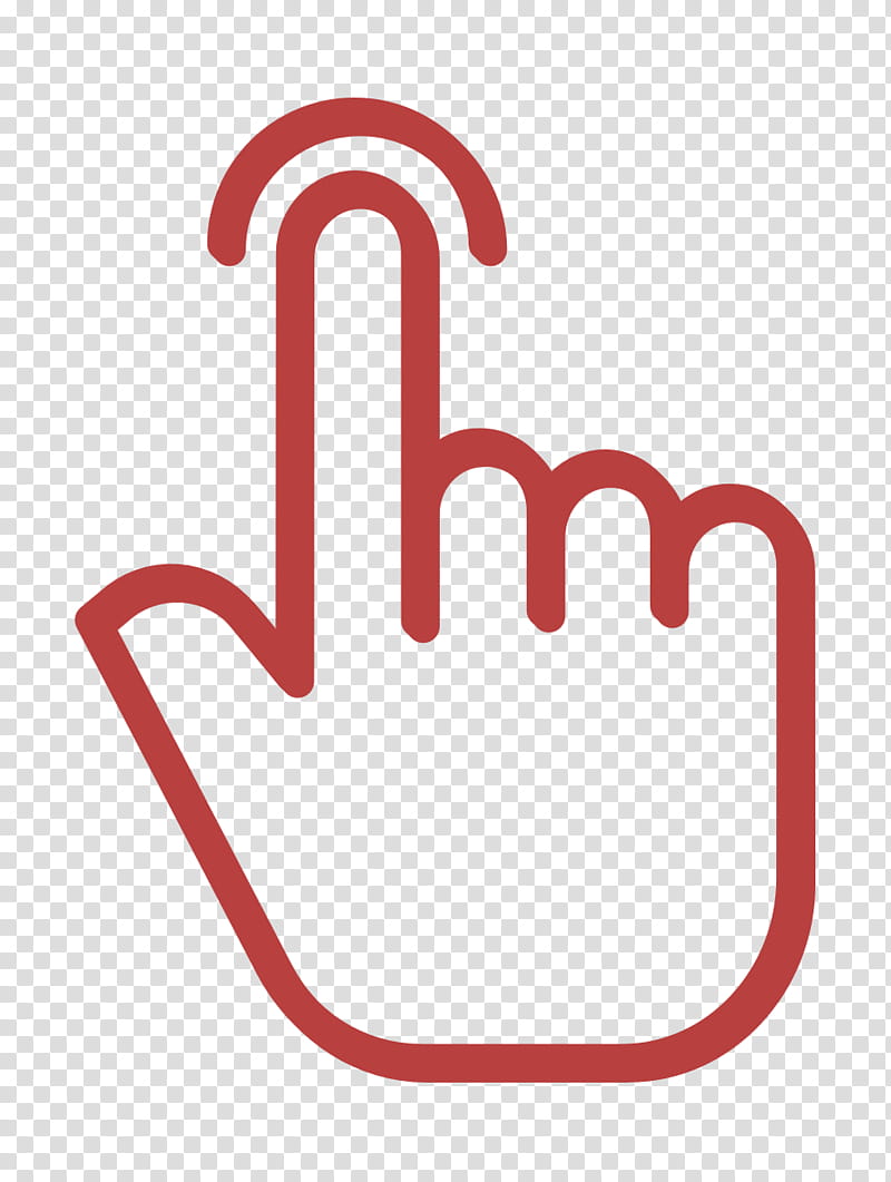 Click icon Gestures icon Tap icon, Line, Finger, Logo transparent background PNG clipart