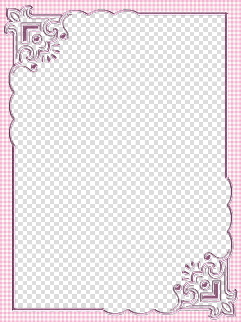 ba, pink floral checked border transparent background PNG clipart