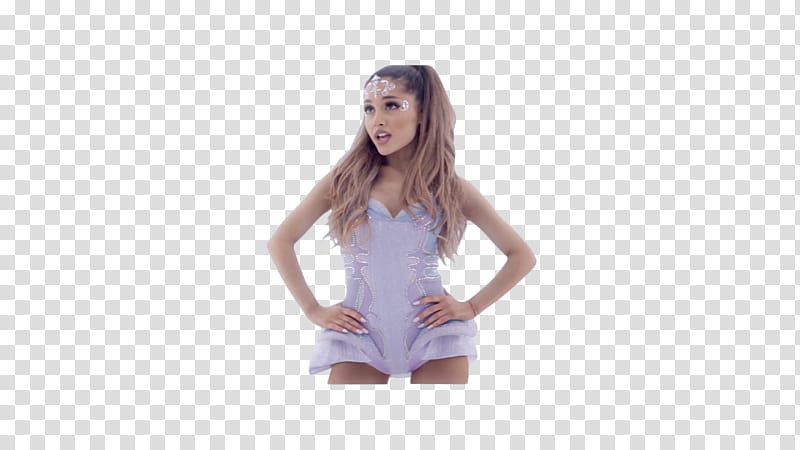 Break Free Ariana Grande, white and pink dressed woman transparent background PNG clipart