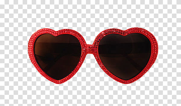 , black heart sunglasses with red frames transparent background PNG clipart