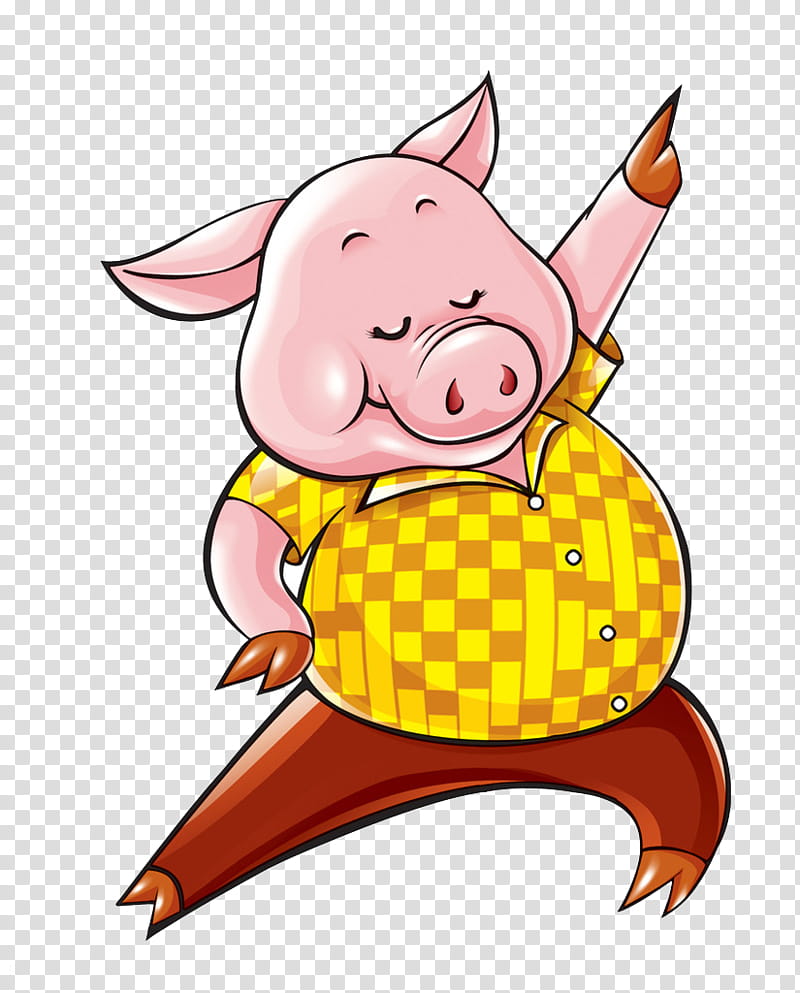 Pig, Suidae, Cartoon, Drawing, When Pigs Fly, Live, Smile transparent background PNG clipart