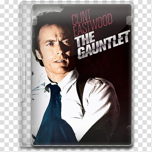 Movie Icon Mega , The Gauntlet, Clint Eastwood The Gauntlet movie case transparent background PNG clipart