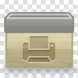 Muku Icons for Iconager, Folder-Printer, gray and brown box transparent background PNG clipart