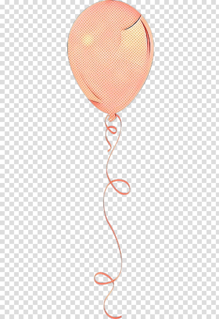 Pink Balloon, Pop Art, Retro, Vintage, Orange, Peach, Party Supply transparent background PNG clipart