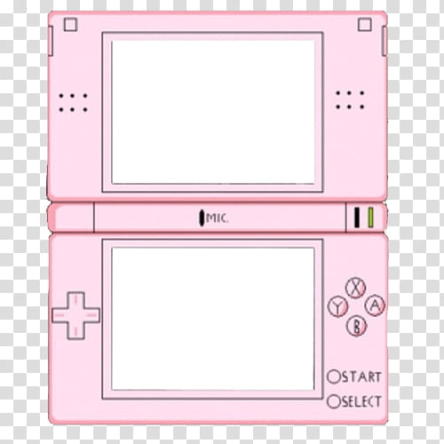 , pink Nintendo DS illustration transparent background PNG clipart