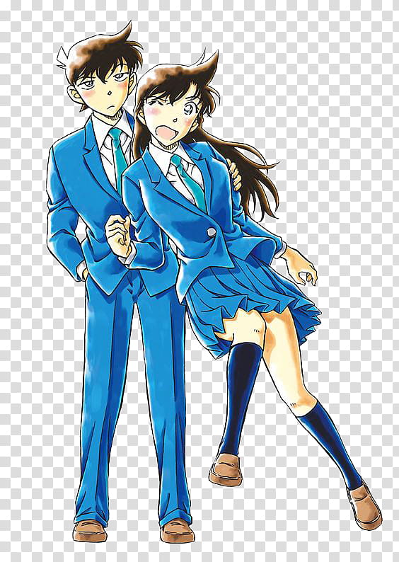 Kudo Shinichi and Ran Mori transparent background PNG clipart