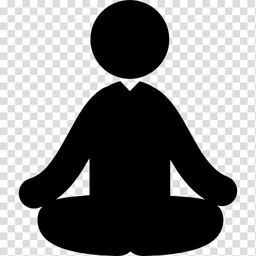 Yoga Icon, Meditation, Lotus Position, Buddhism, Buddhist Meditation, Relaxation, Icon Design, Black transparent background PNG clipart