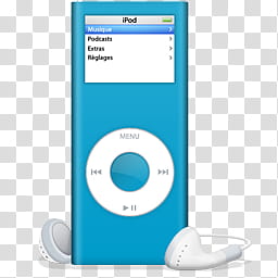 Ipod nano Cristallo Intenso, iPod nano bleu icon transparent background PNG clipart