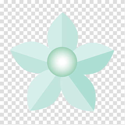 Flower Power Elements, white and green -petaled flower transparent background PNG clipart