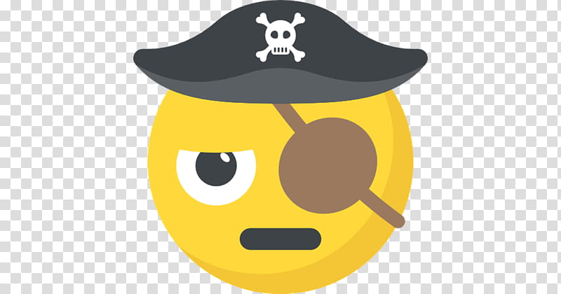Graphic Design Icon, Emoticon, Emoji, Eyepatch, Smiley, Icon Design, Piracy, Yellow transparent background PNG clipart
