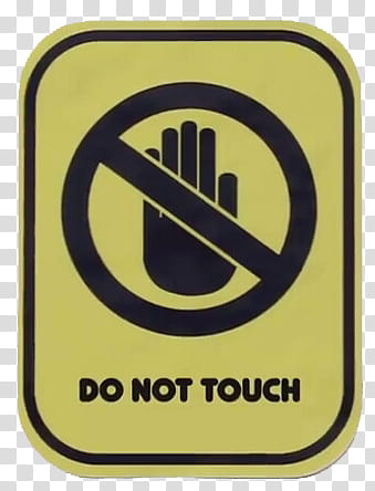 do not touch signage transparent background PNG clipart