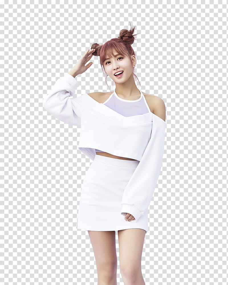 TWICE TT P, smiling woman wearing white sweater transparent background PNG clipart