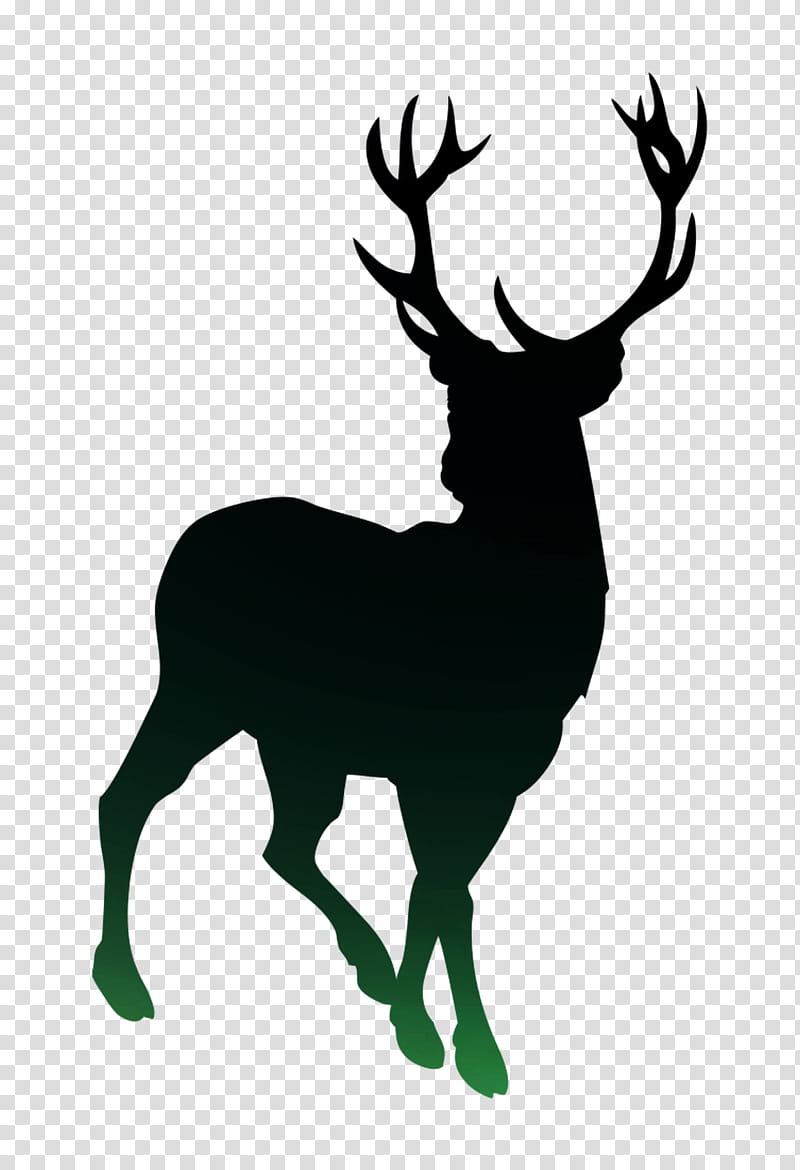Reindeer, Drawing, Whitetailed Deer, Cartoon, Silhouette, Elk, Green, Head transparent background PNG clipart
