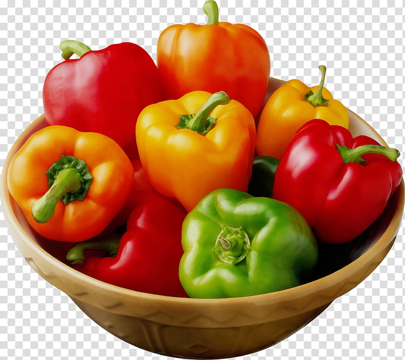 natural foods bell pepper pimiento vegetable food, Watercolor, Paint, Wet Ink, Red Bell Pepper, Whole Food, Bell Peppers And Chili Peppers, Local Food transparent background PNG clipart