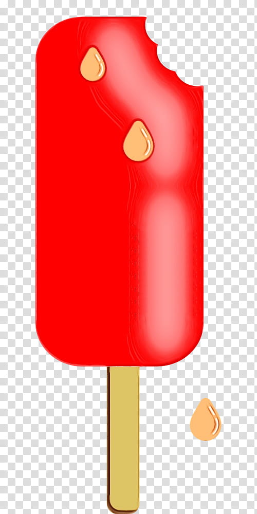 Ice Cream, Watercolor, Paint, Wet Ink, Angle, Red, Ice Cream Bar, Ice Pop transparent background PNG clipart