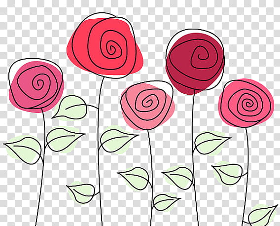 Cute Roses, pink and red petaled flower decor transparent background PNG clipart
