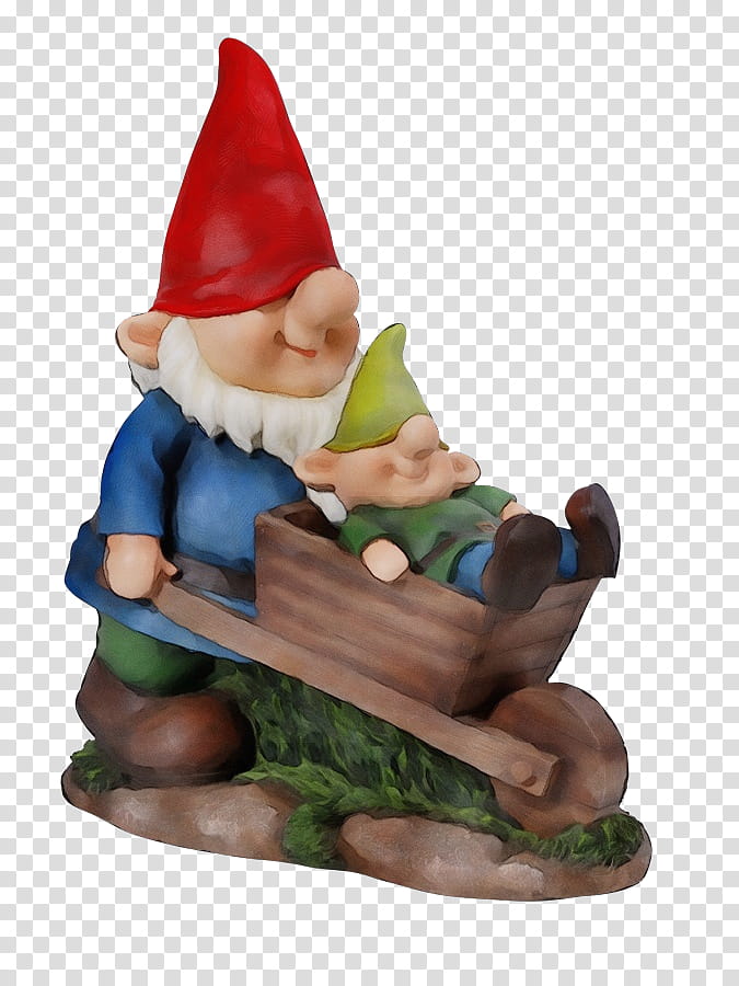 garden gnome figurine lawn ornament statue toy, Watercolor, Paint, Wet Ink, Fictional Character, Interior Design, Monument transparent background PNG clipart
