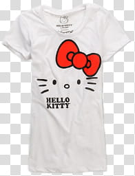 Hello Kitty Set , white Hello Kitty-printed scoop-neck cap-sleeved shirt transparent background PNG clipart