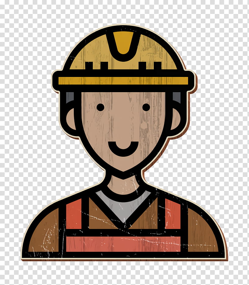 Worker icon Labor icon Careers Men icon, Helmet, Cartoon, Headgear, Personal Protective Equipment, Smile, Construction Worker transparent background PNG clipart